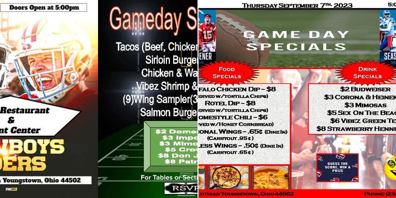 Vibez Restaurant and Event Center Menu