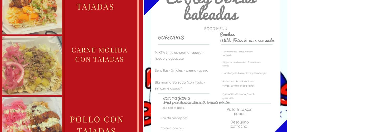 El Rey de las baleadas Menu