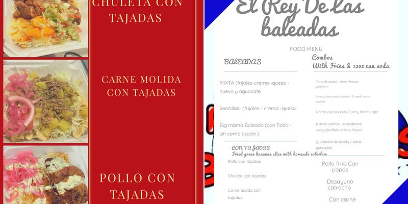 El Rey de las baleadas Menu