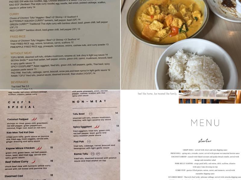 Coconut Thai Kitchen Menu