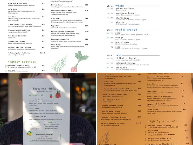 Park & Grove Menu