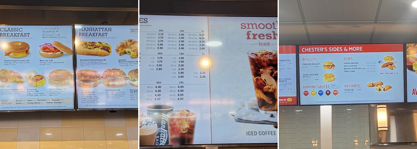 Chester's Chicken Menu