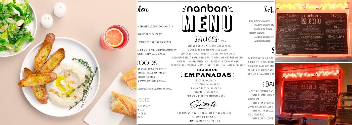 Nanban Menu