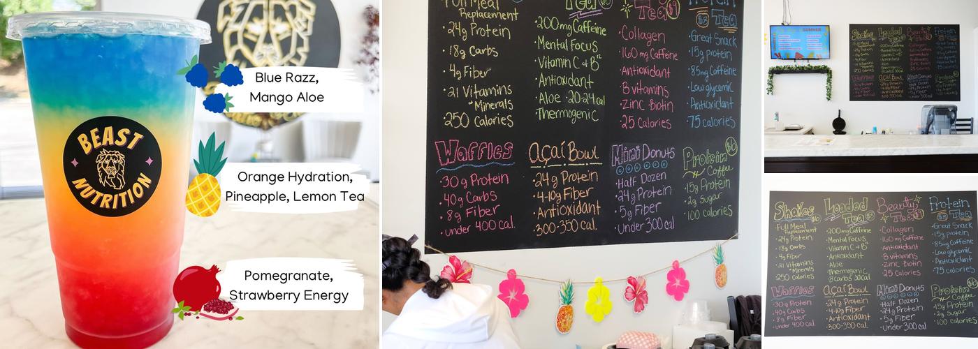 Beast Nutrition and Energy Menu