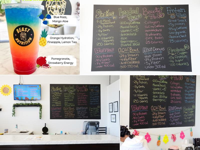 Beast Nutrition and Energy Menu