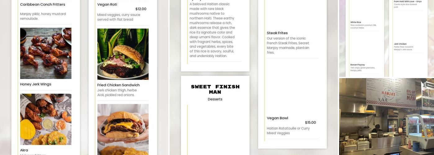 Manjay restaurant Menu