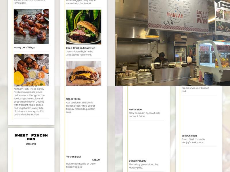 Manjay restaurant Menu