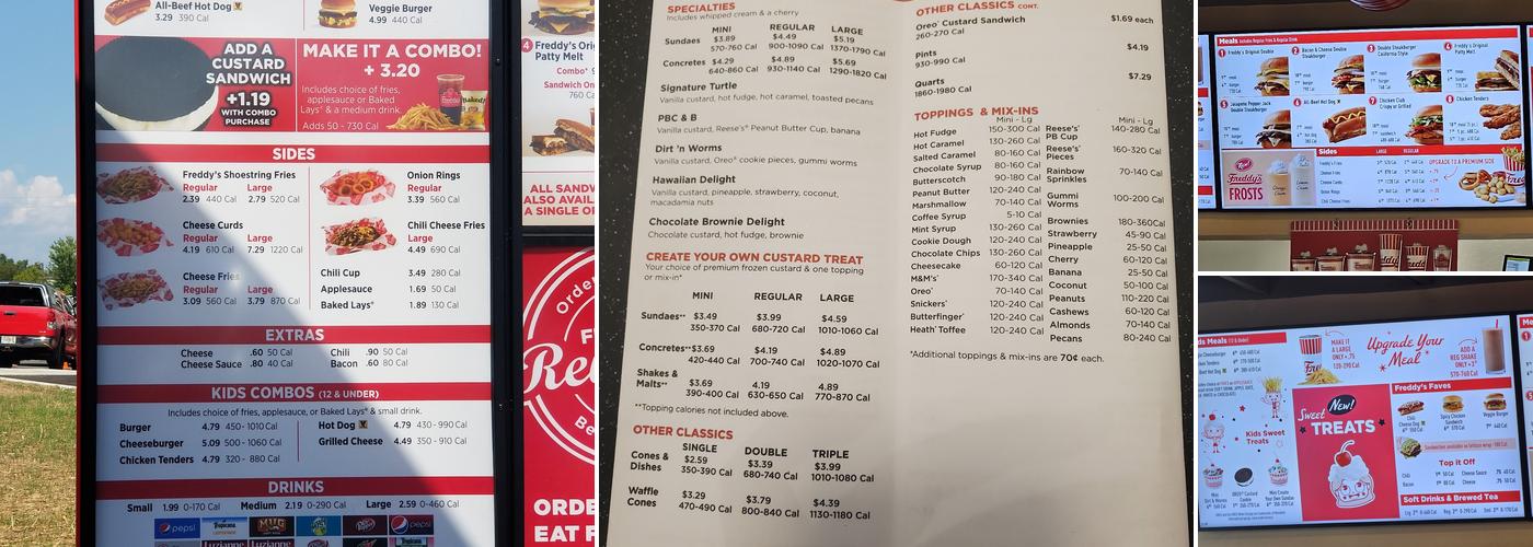 Freddy's Frozen Custard & Steakburgers Menu