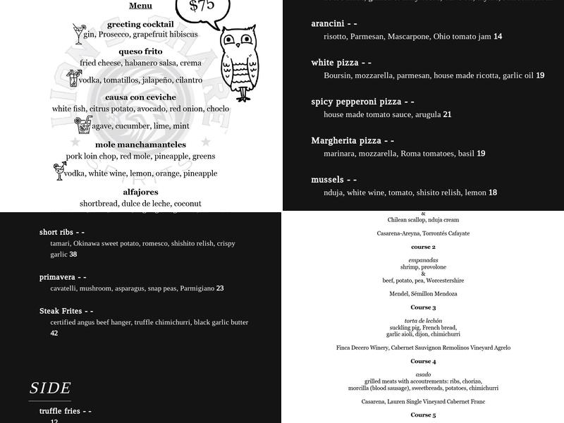 Bartleby Menu