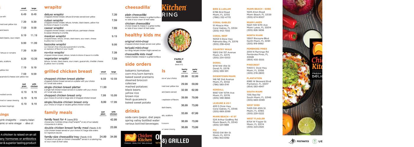 Chicken Kitchen Menu