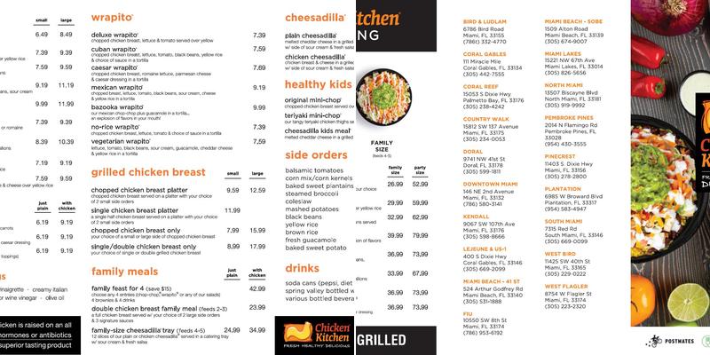 Chicken Kitchen Menu