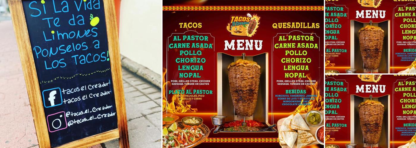 Tacos El Creador Menu