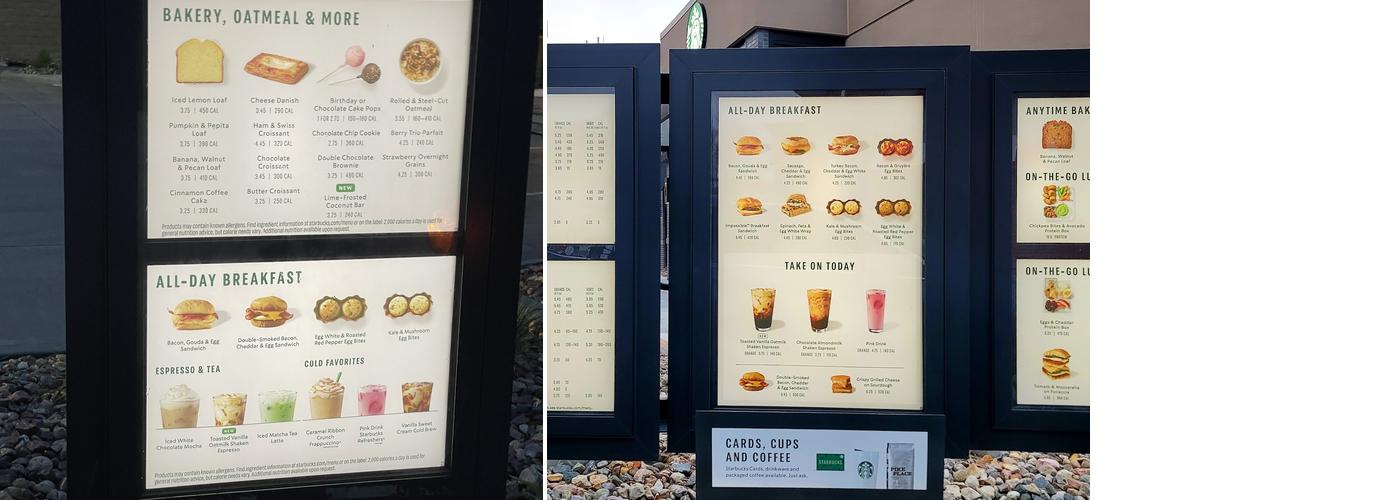 Starbucks Menu