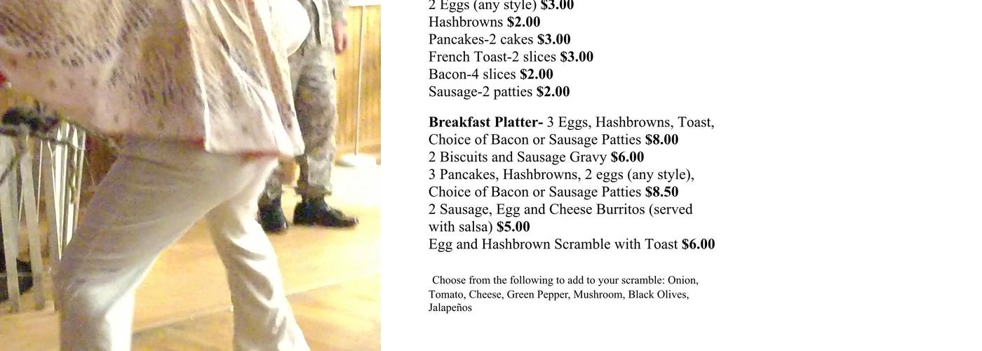 4th Street Bar and Grill Menu