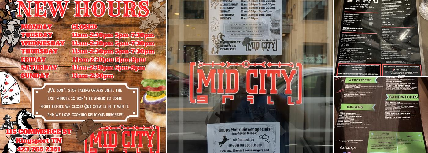 Mid City Grill Menu