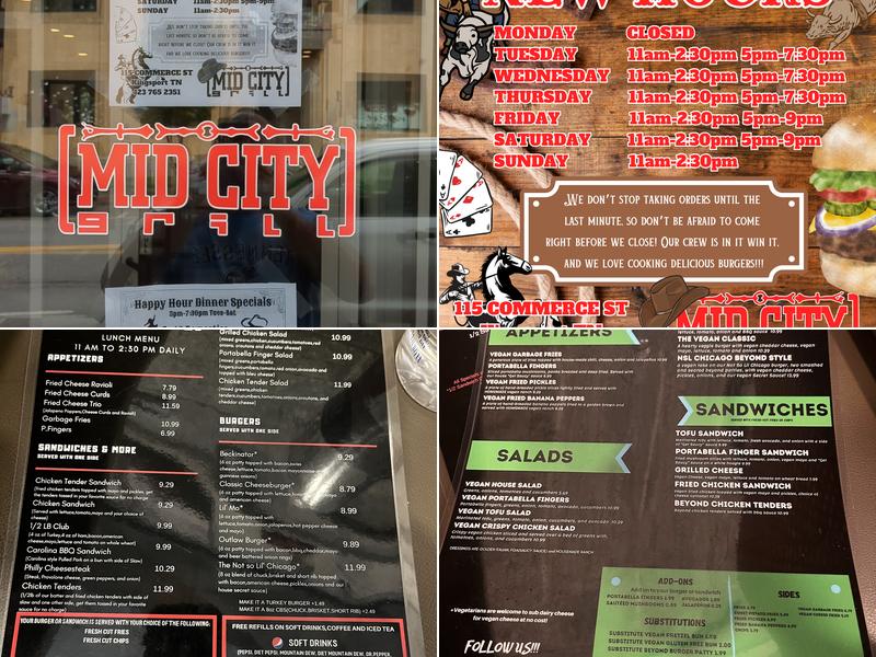 Mid City Grill Menu