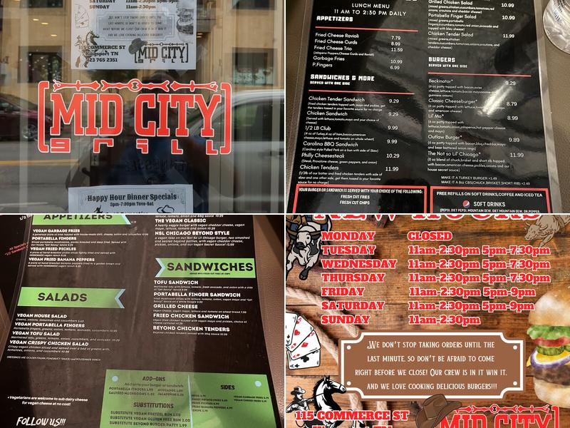 Mid City Grill Menu