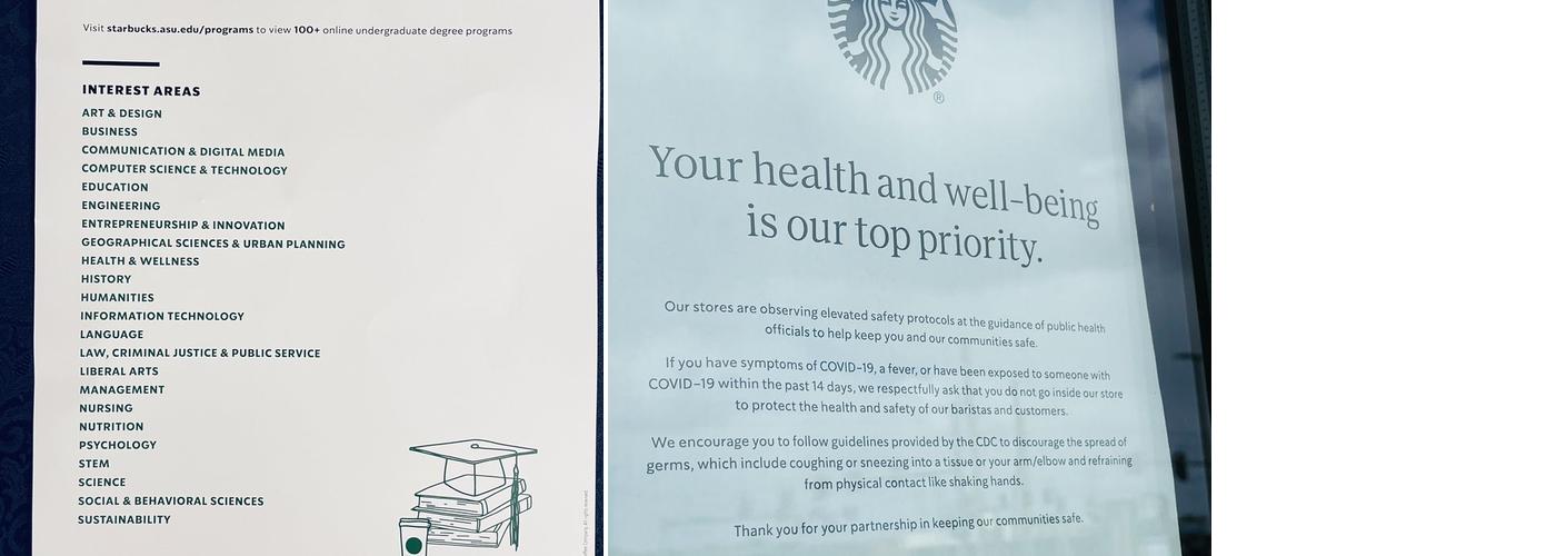 Starbucks Menu