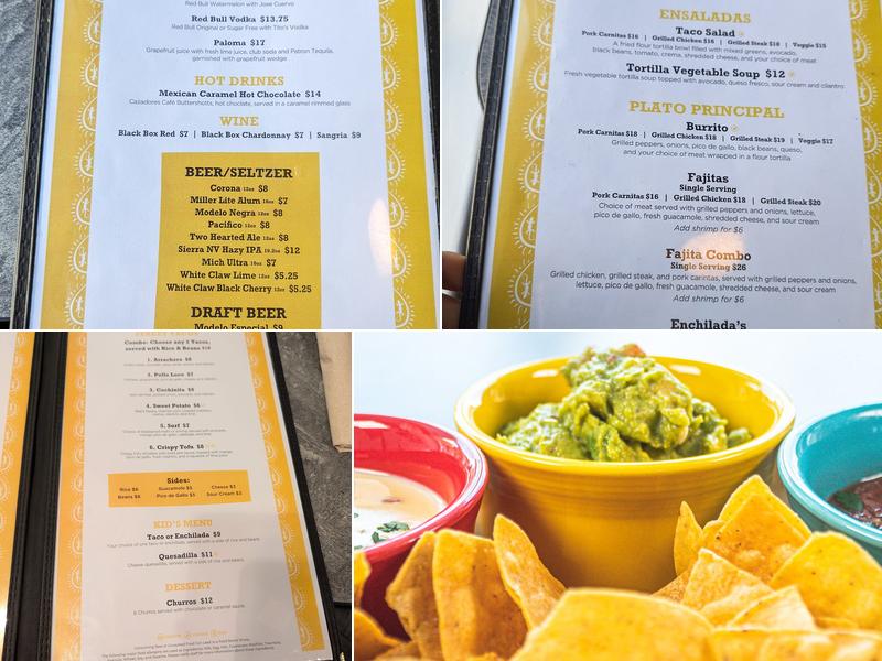 Sunset Cantina Menu