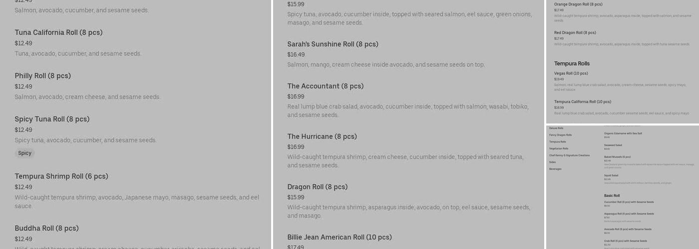 Sushi Bay Menu