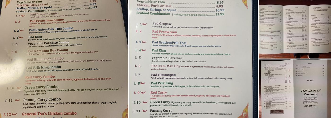 Thai Elephant Walk Menu