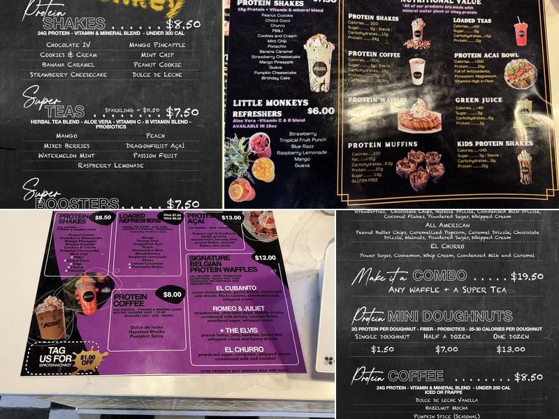 Protein Monkey Menu