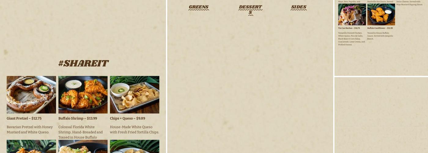 FOOD+BEER - Bradenton Menu