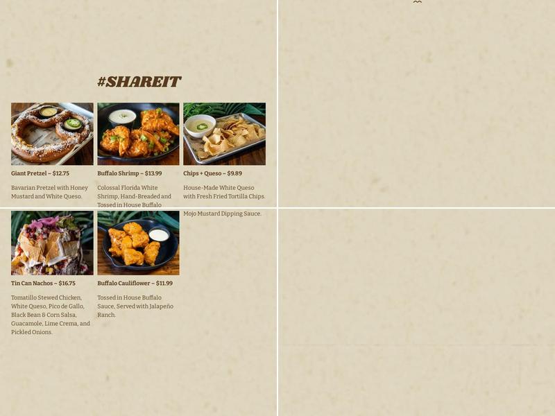 FOOD+BEER - Bradenton Menu