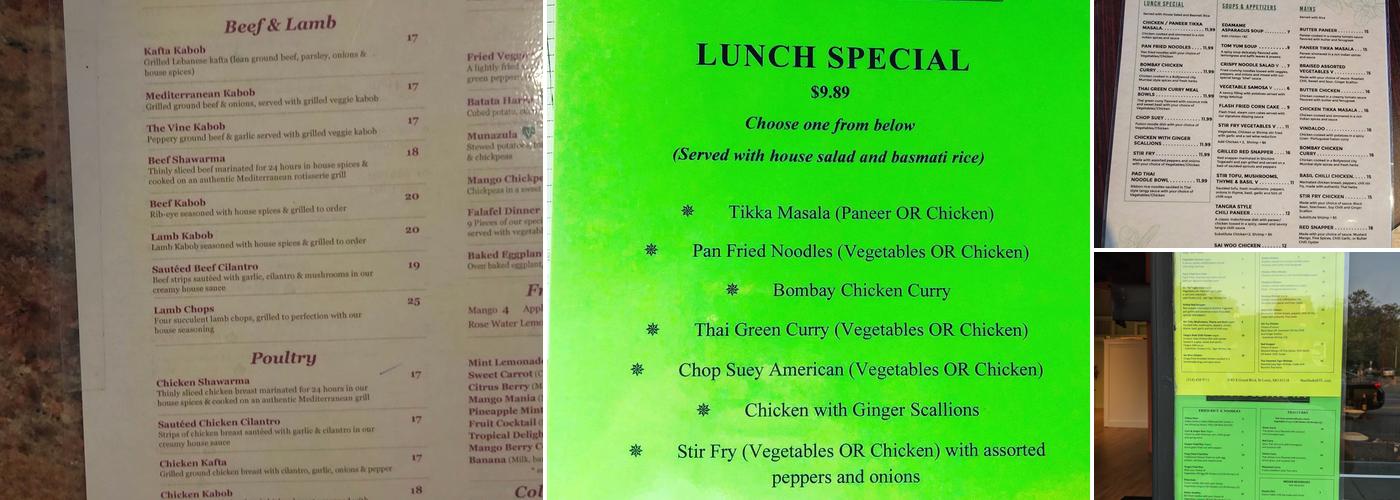 Basil India Menu
