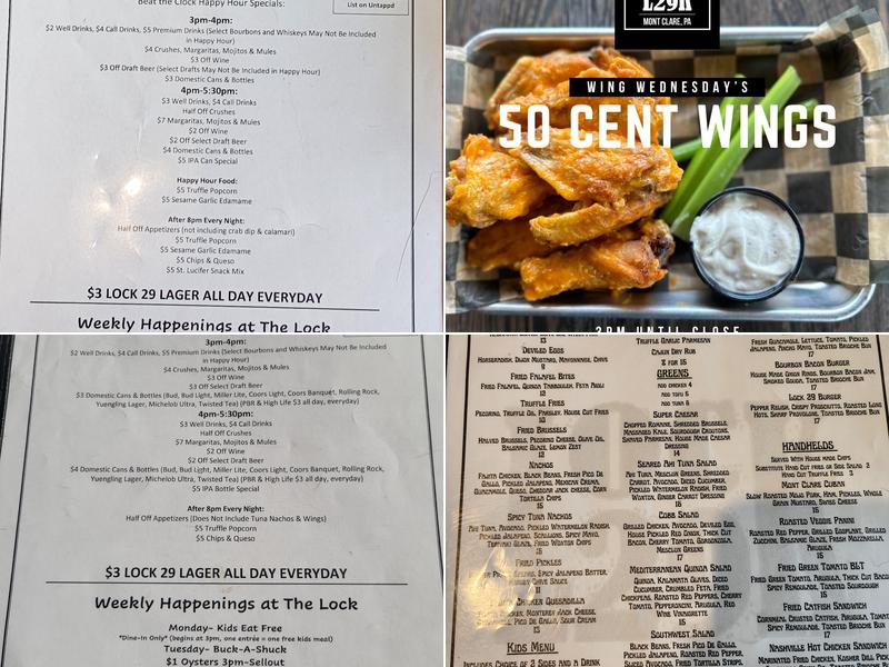 Lock 29 Menu