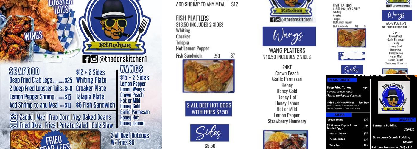 The Don’s Kitchen LLC Menu