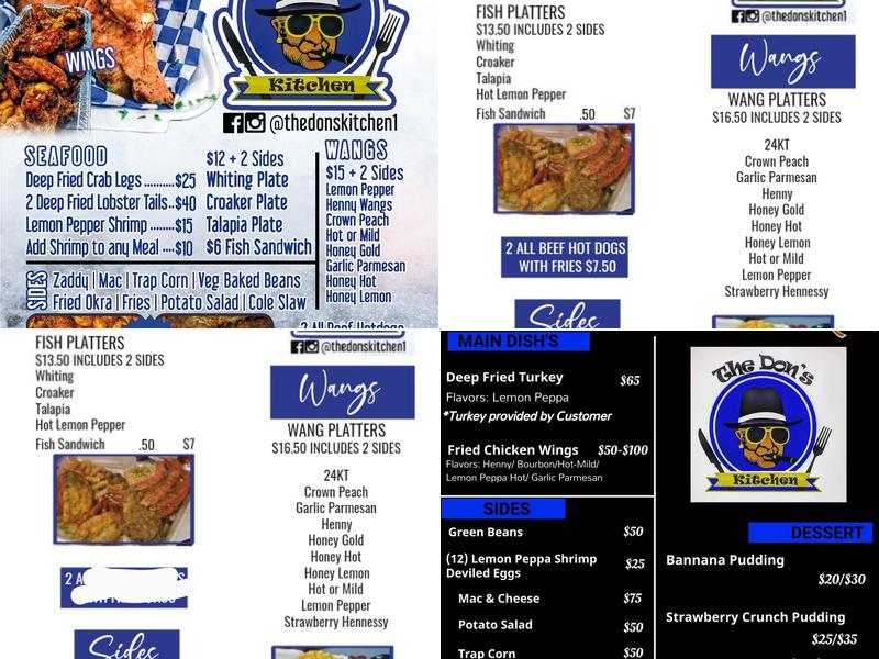 The Don’s Kitchen LLC Menu