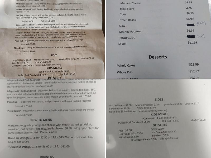 Smokin' J's BBQ Menu