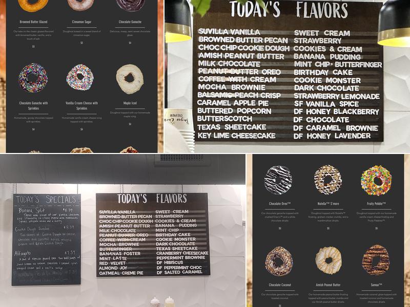 The Sugar Queen Creamery Menu