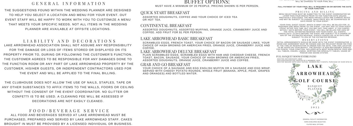 The Pines Restaurant Menu