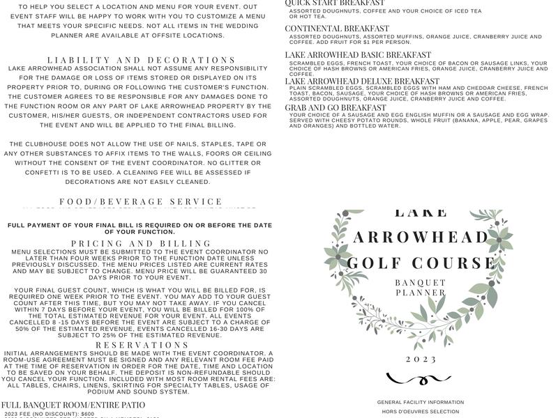 The Pines Restaurant Menu