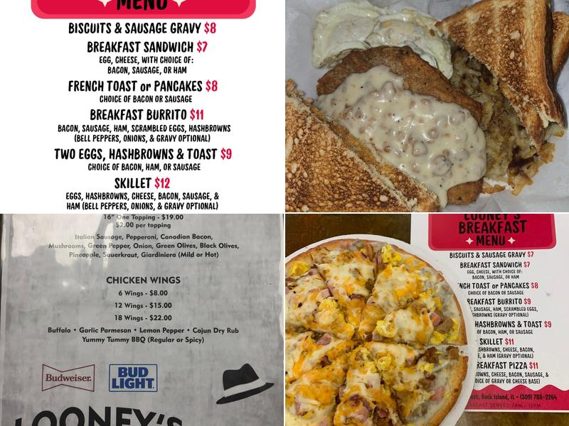 Looney's Little Chicago Menu