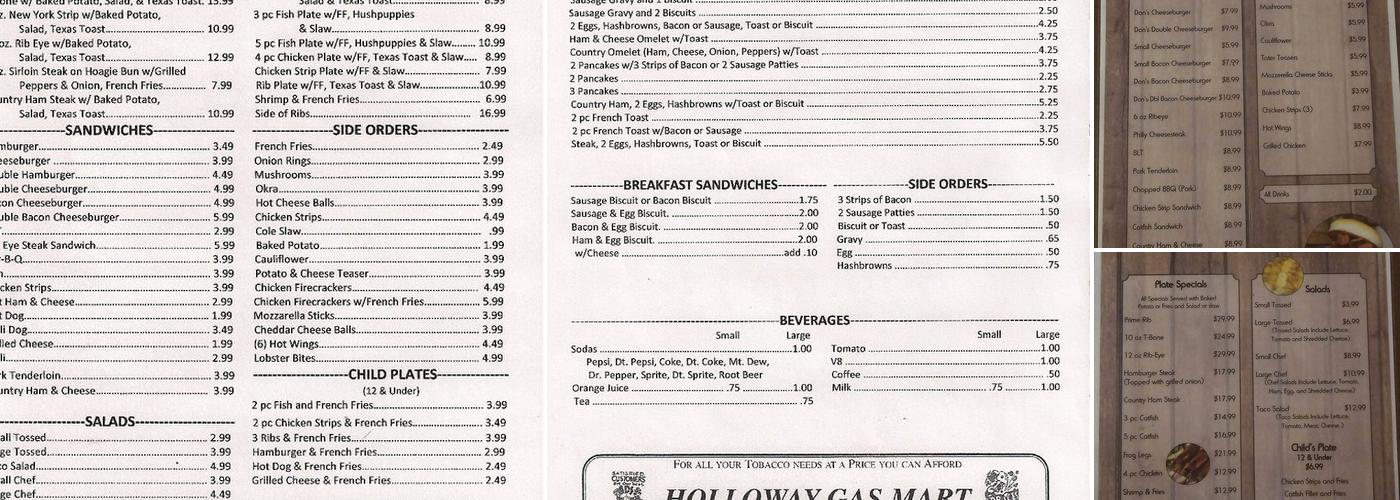 Don's restaurant and lounge Menu