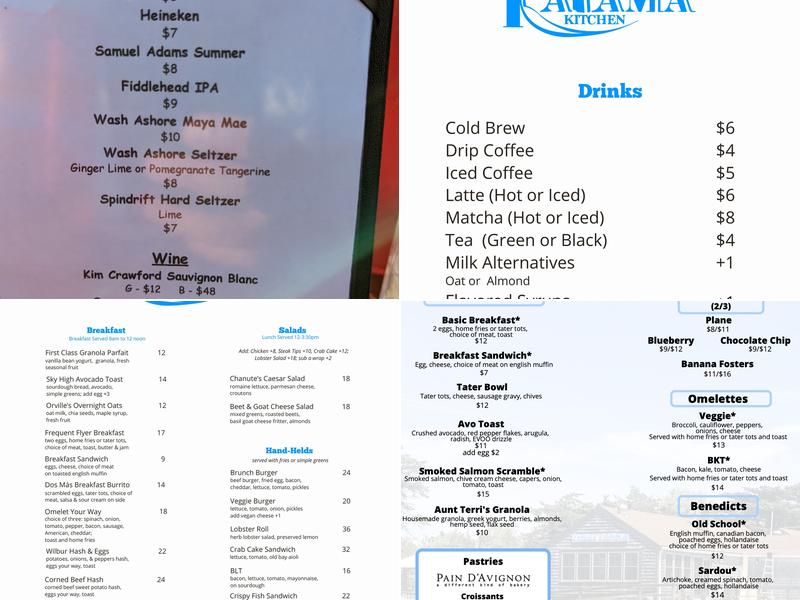 Katama Kitchen Menu