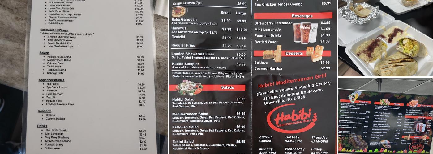 Habibi Mediterranean Grill Menu
