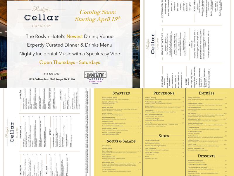 Roslyn's Cellar Menu