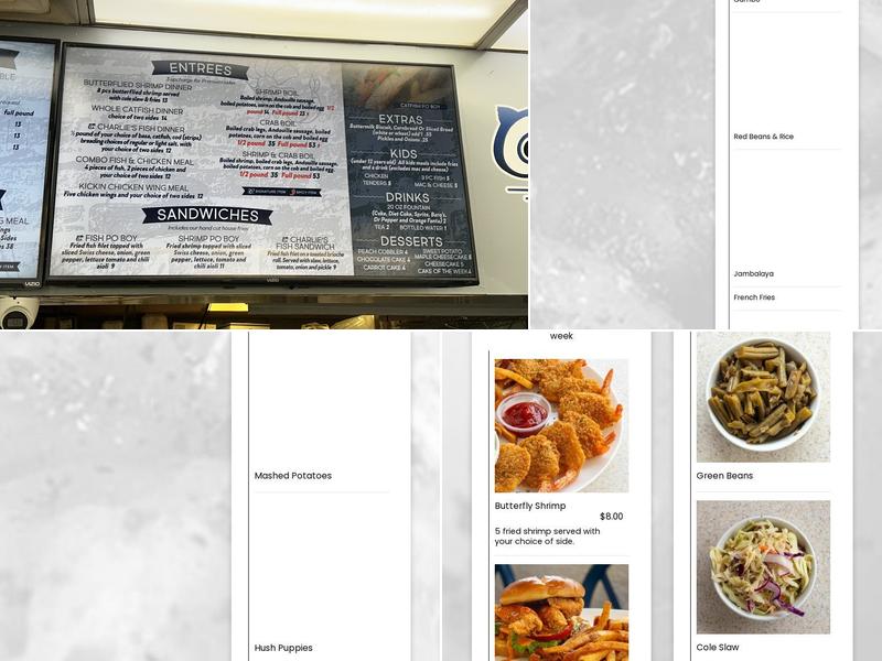 Charlie D's Express Menu