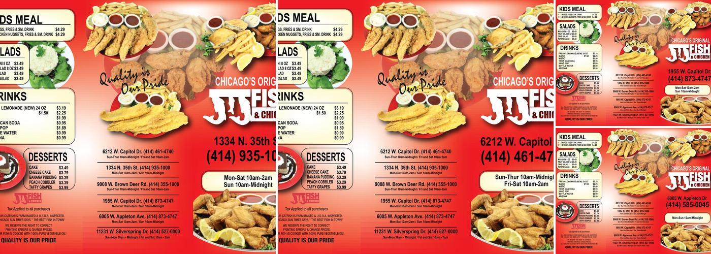 JJ Fish & Chicken Menu
