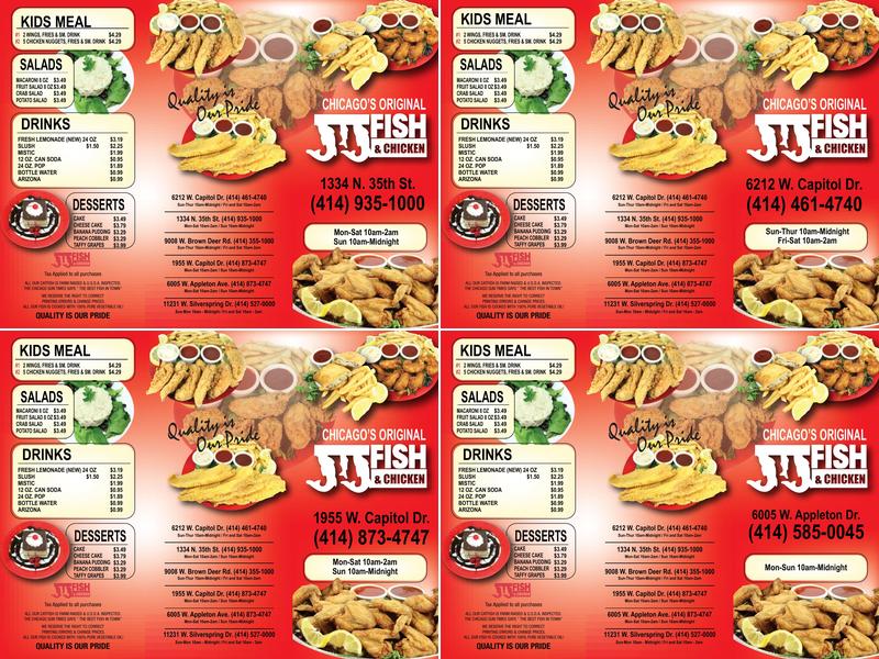 JJ Fish & Chicken Menu