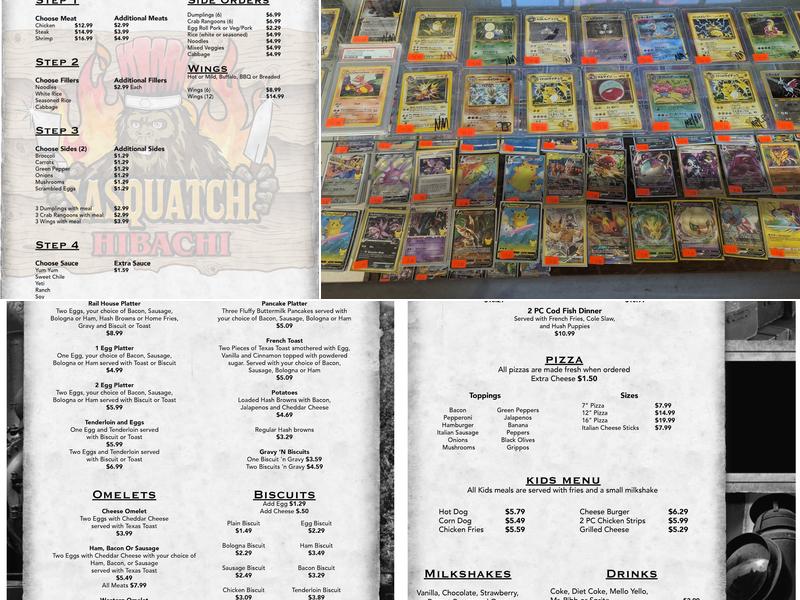 Rail House Grill Menu