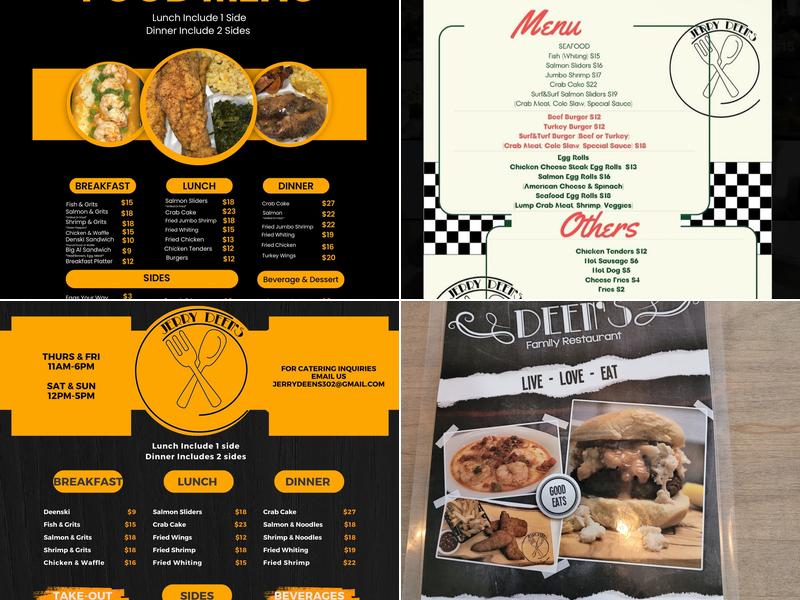 Jerry Deen's Menu