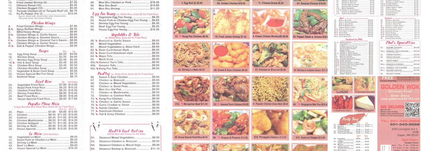 Golden Wok Menu