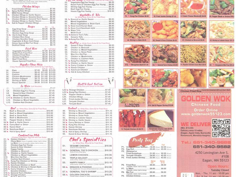 Golden Wok Menu