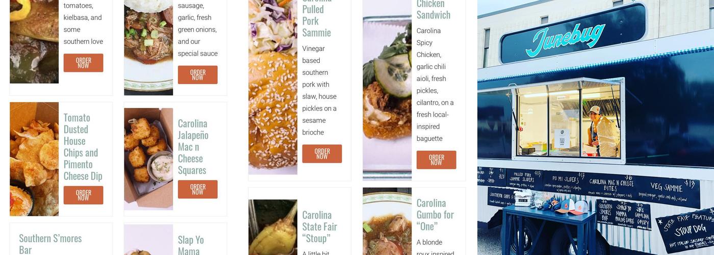 Junebug Eats Menu
