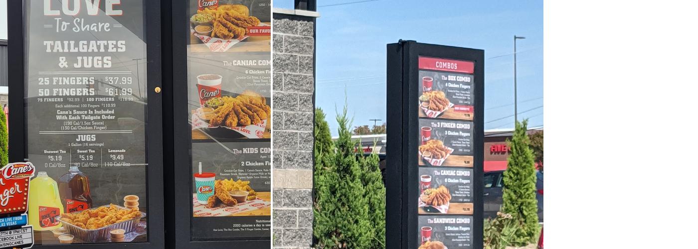 Raising Cane's Chicken Fingers Menu